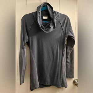 Columbia Cowl Neck Top Pullover Women's Blue Long Sleeve Activewear
